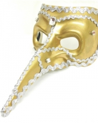 H13- Maschera Veneziana Naso Oro