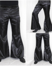 P17 - Costume Anni 70 Pantalone Raso Nero