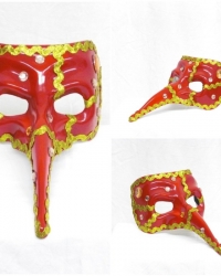 H12 - Maschera Naso Rossa e Oro